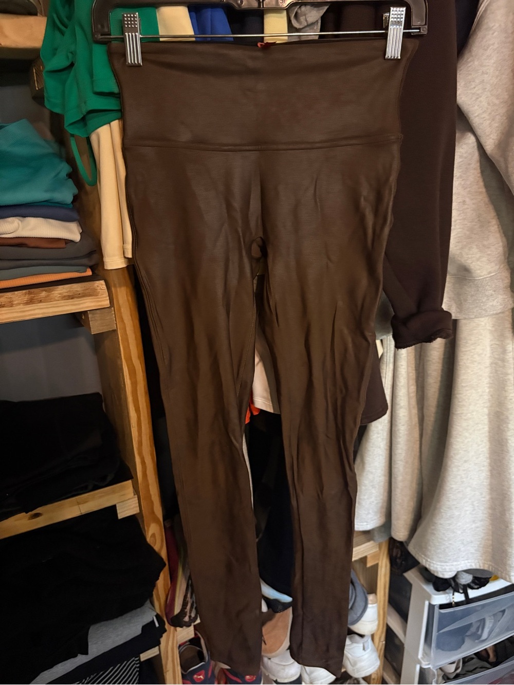 SPANX Chocolate High-Waist Leggings